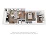 One bedroom floor plan The Mansion_B15